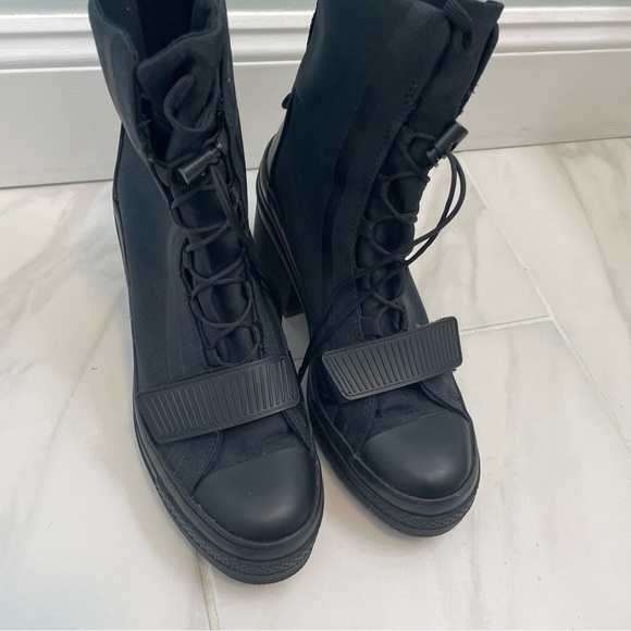 Converse Chuck Taylor All Star GR82 High Top Wedge Black Women's Boots Size 9 - Picture 2 of 9